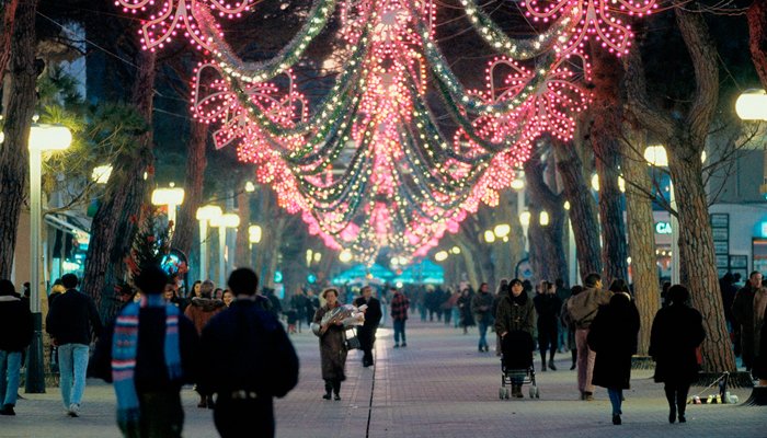 Notte Rosa nel Viale Ceccarini Riccione