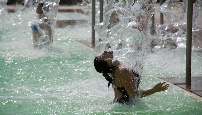 Terme di Riccione:getti a ventaglio