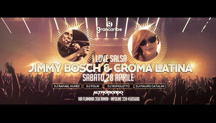 Locandina di I Love Salsa, la serata organizzata dal Grancaribe
